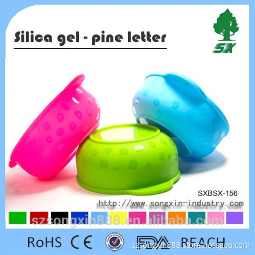 Colorful Silicone Bowl BPA Free and Promotional Foldable Silicone Baby Feeding Bowl